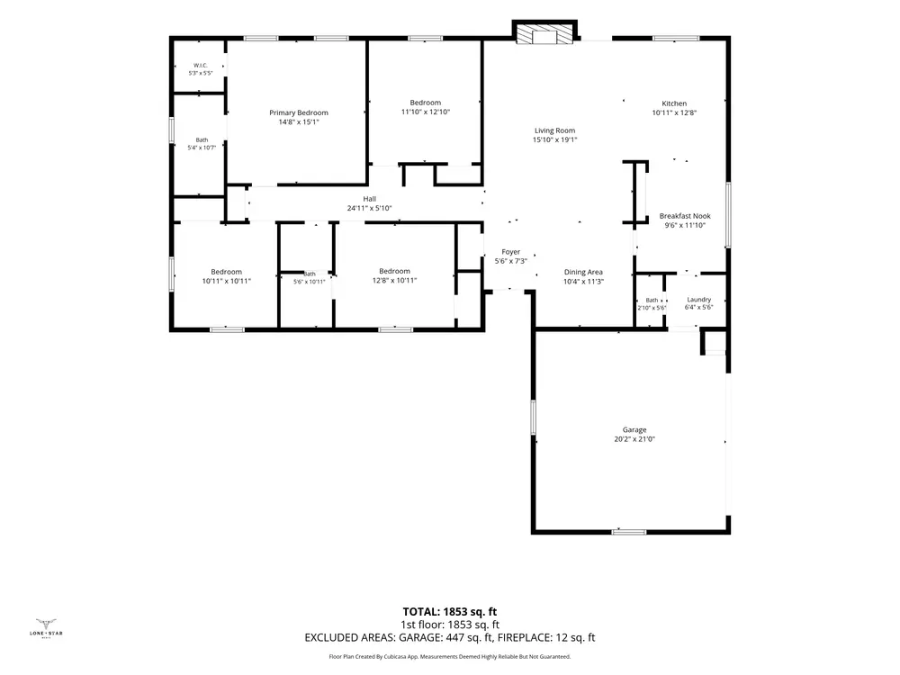 Dimensioned floor plan of all floors, 209 Diane Drive, Sanger